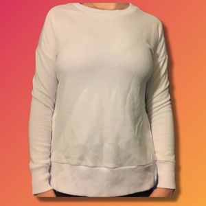 90 Degree by Reflex White Sweater with Slit on Sides 🤍❄️